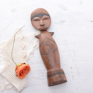 Vintage african wooden Fertility doll, akuaba
