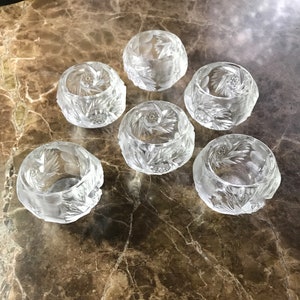 Vintage Cut Glass Set Salt Cellars