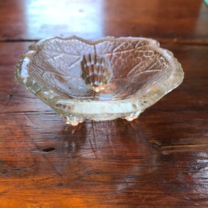 Vintage Clear Glass Salt Cellar