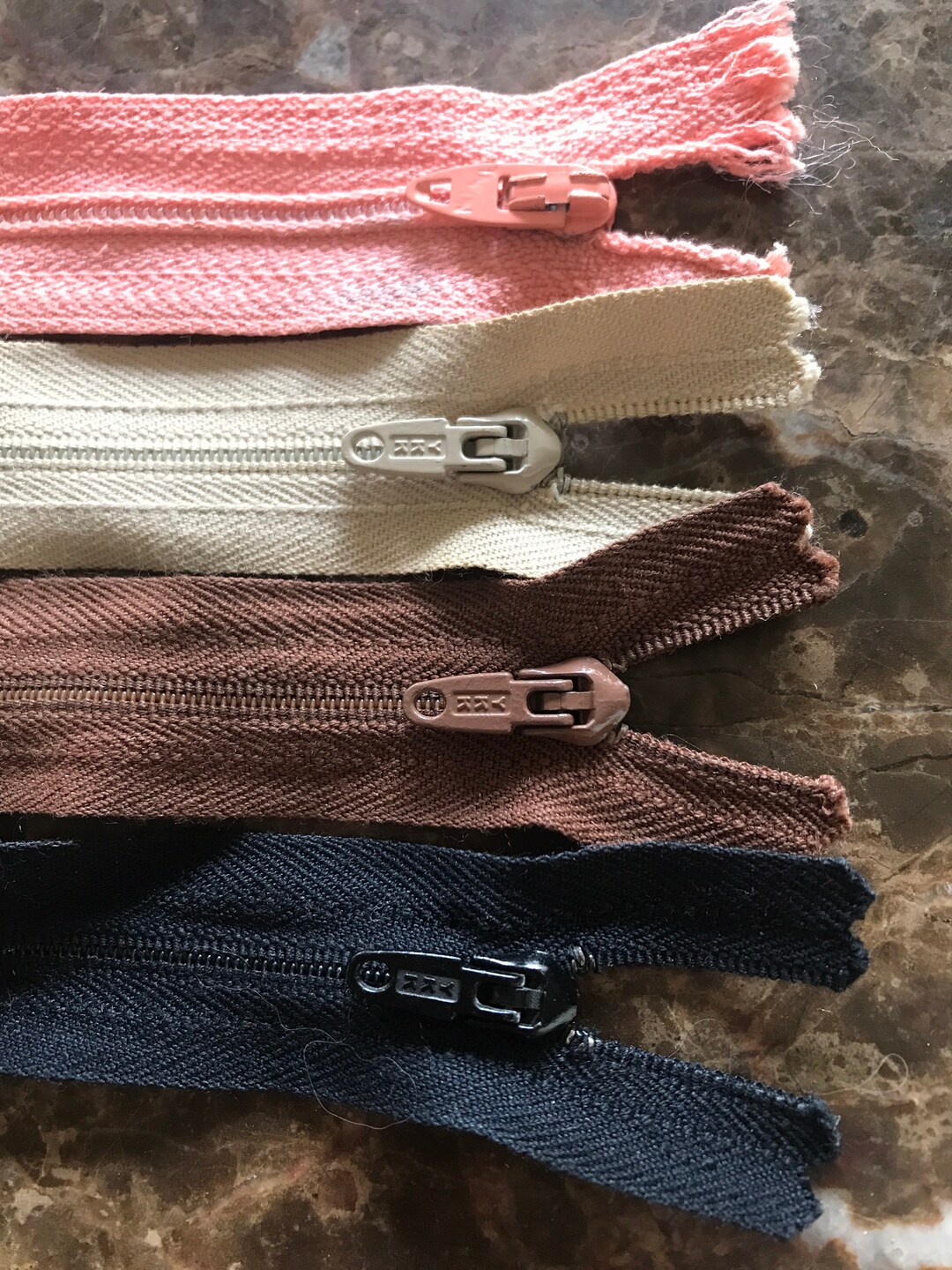 Vintage 22 Inch Plastic Zippers Set of Two Etsy