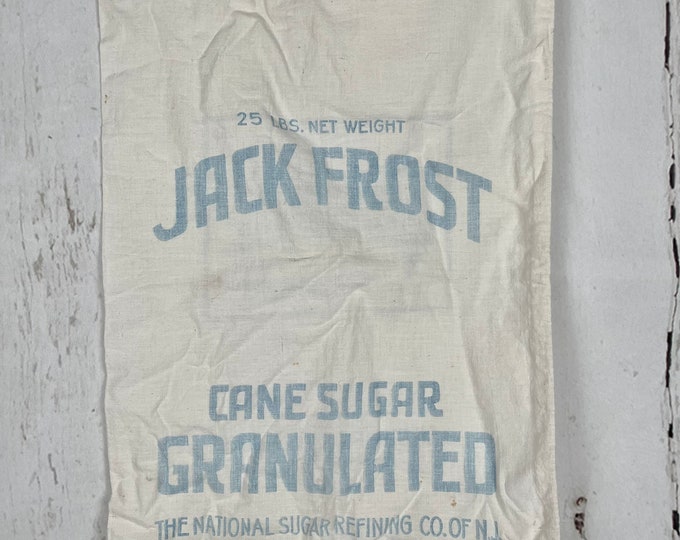 Vintage Jack Frost Granulated Cane Sugar Bag Sack - Etsy