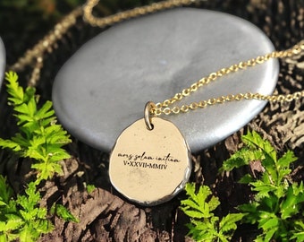Cremation Necklace for Ashes • Bespoke Cremation Jewelry • 14k Solid Gold Talisman Pendant • Gold Cremation Jewelry • Cremation Ash Necklace
