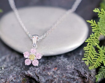 Cremation Necklace for Ashes • The “Daisy” Necklace • 8mm Flower Cremation Ash Necklace