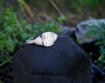 Cremation Ring for Ashes • The “Athena” Ring • 8x10mm Oval Moissanite Cremation Ring for Ashes