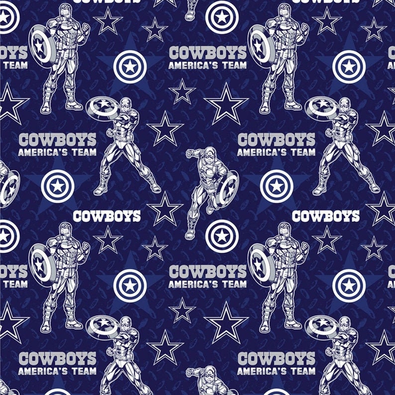 Dallas Cowboys & Captain America Fabric Sold by the 1/2 Yard Etsy