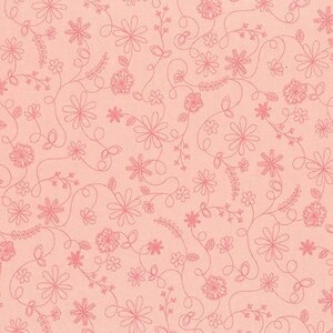 MAS10334-P, Vintage Flora-Pink Swirl Floral, by Kimberbell, 44&quot;/45&quot; wide, sold by the 1/2 yard