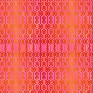 8PAW1, PAWsitivity - Mélangeur arc-en-ciel géométrique, 44&quot;/45&quot; de large, vendu par 1/2 yard, pour In The Beginning Fabrics