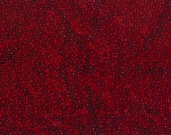 885H-568, Red Velvet Bali Dots - Batik, 110 cm breit, Meterware, für Hoffman