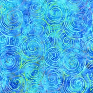TONGA-B1957-ISLAND, Tonga Batiks - Dreamer: Island (Dotted Swirls), 44&quot;/45&quot; wide, sold by the 1/2 yard, from Timeless Treasures