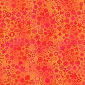 9PAW-1, PAWsitivity - Orange Field, 44&quot;/45&quot; de large, vendu par 1/2 yard, pour les tissus In The Beginning