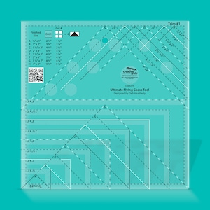 CGRDH4, Creative Grids Non-Slip Ultimate Flying Geese Tool Ruler