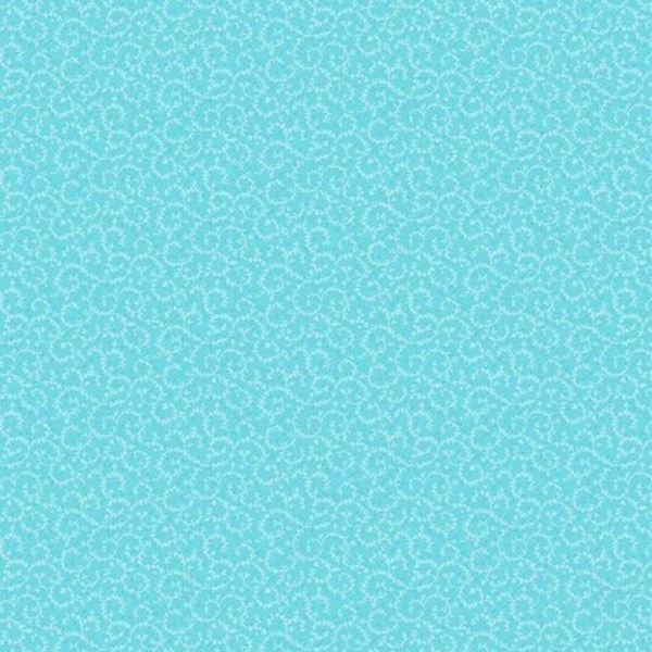 98661-747, Essentials - Crescent Swirl, Aqua (Blender), 44"/45" wide, sold by the 1/2 yard, by Wilmington Prints