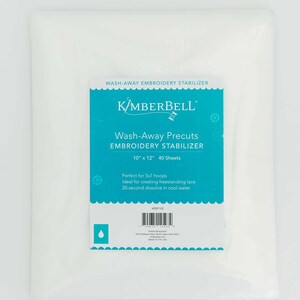 KimberBell Wash-Away Precut Stabilizer (40) 10&quot; X 12&quot; Sheets