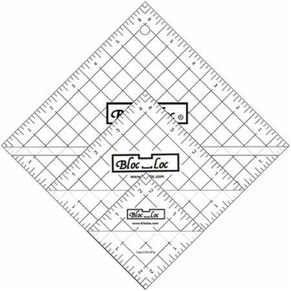 Bloc Loc Half Square Triangle Ruler Set 2/4/6 