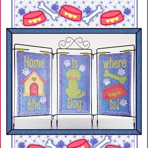 JBDDOG, Home is Where the Dog Is!, Janine Babich, includes download key, finished size approx. 16&quot; wide X 11&quot; tall, by Janine Babich