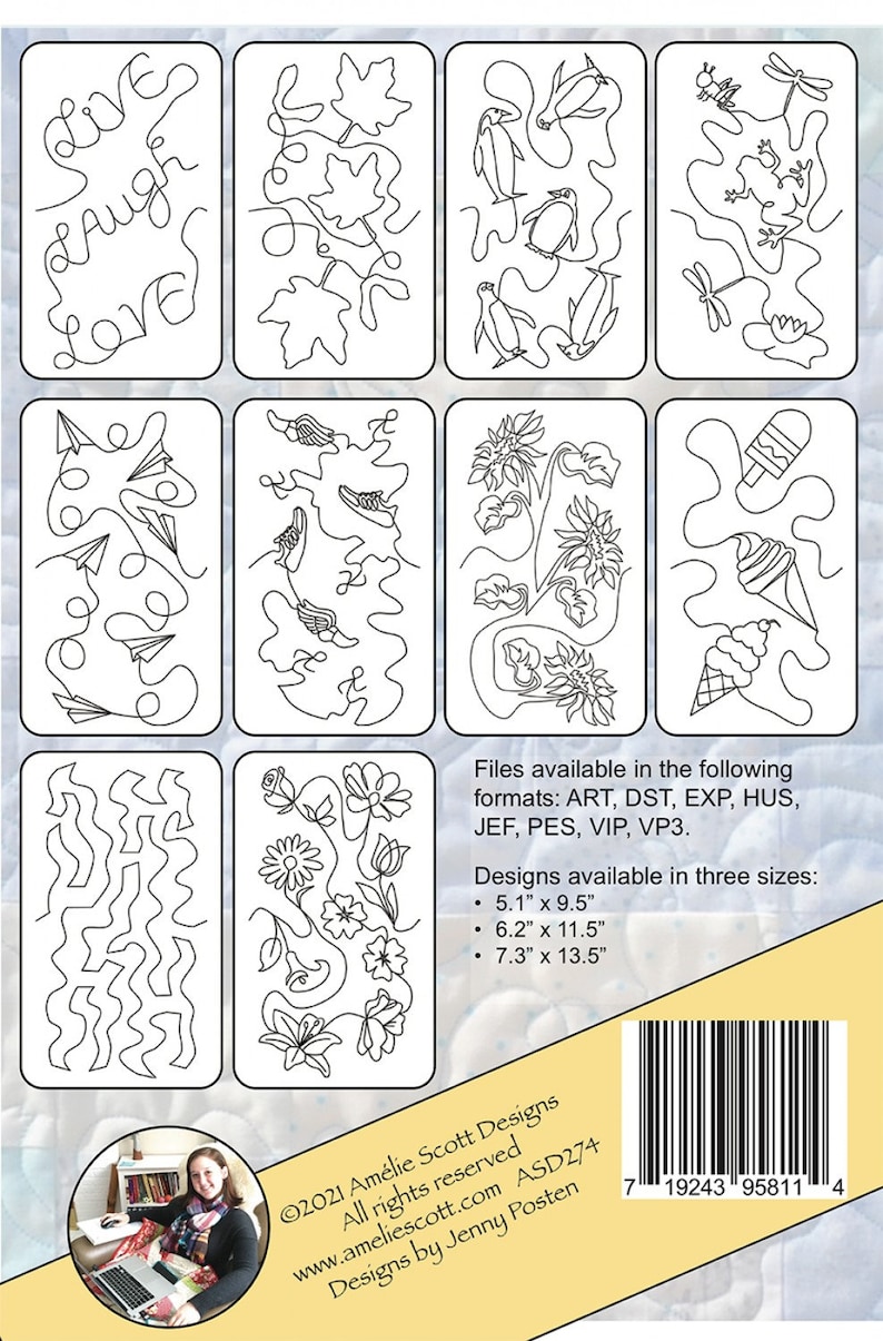 Amelie Scott Edge to Edge Quilting PACK 15 DIGITAL Download Etsy UK