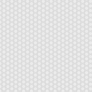 May include: A seamless pattern featuring a repeating honeycomb design. The pattern consists of light gray hexagonal shapes outlined in a darker gray, creating a subtle contrast against the white background. This design is suitable for various applications.