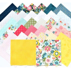 CP-MASVINF, Flora vintage, Charm Pack de Maywood Studio - (42) carrés de 5&quot;