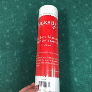 SALE, KDST106, Sticky-Back Tear-Away Embroidery Stabilizer - 12&quot; X 10 yds., from Kimberbell