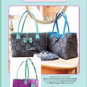 AT653, Woven Felt Tote, Size: 14″ wide x 10″ tall x 6″ deep