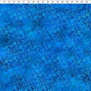 6JYQ-2, Prism - Blooms - Blue, 44"/45" wide, sold by the 1/2 yard, from In The Beginning Fabrics