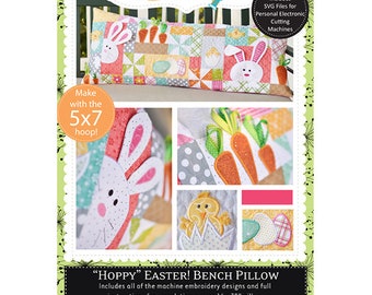 KimberBell &quot;Hoppy&quot; Easter! Bench Pillow Embroidery CD