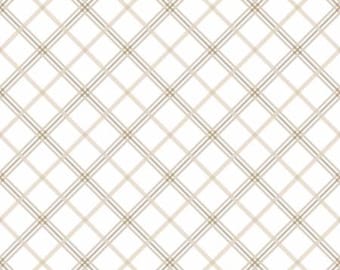A Walk on the Prairie Plaid Khaki C15238- Riley Blake Designs- Khaki/Beige- Plaid- Buffalo Check- Quilting Cotton Fabric