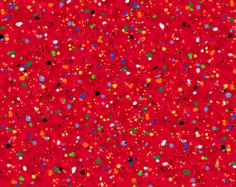 1649-27172-R, Speckles - Multi Dots, Red by QT Fabrics, 44"/45" wide, sold by the 1/2 yard