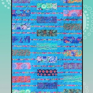 Mensajes - Patrón de colcha, tamaño final aprox. 61" x 83", de diseños de Villa Rosa