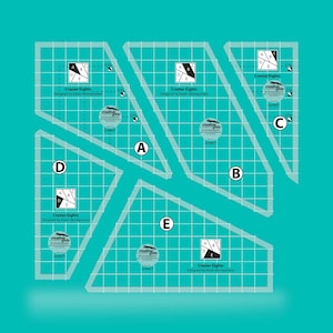 CGRMT7, Creative Grids Rutschfeste Crazier Acht Lineale