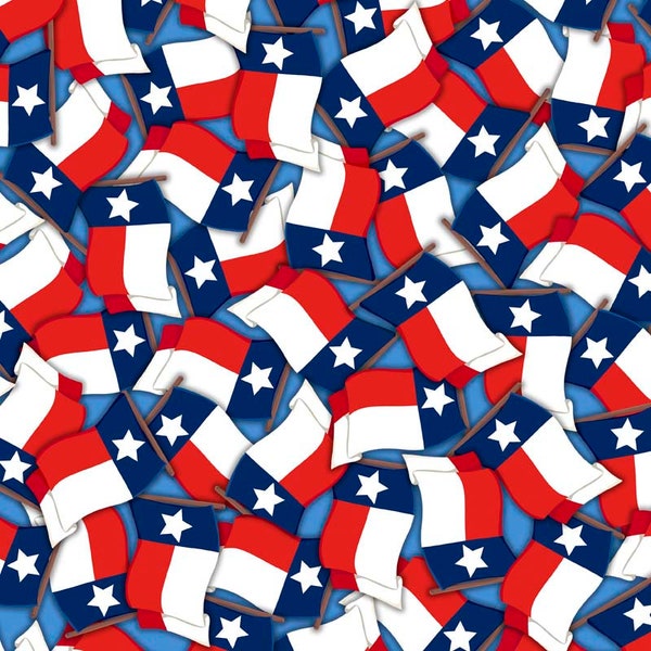 30092-RB, All Texas Shop Hop - Texas State Flag (Red, Blue), 44"/45" wide, sold by the 1/2 yard, from QT Fabrics