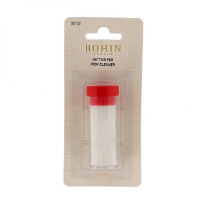 May include: A small white bottle with a red lid containing iron cleaner. The bottle is labeled "BOHIN FRANCE NETTOIE FER IRON CLEANER" and has the product number 92130.