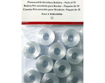 Viking Epic Prewound Bobbins White, pack of 10