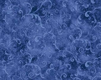 42324-440 Dark Blue Filigree by Wilmington Prints, Sold by