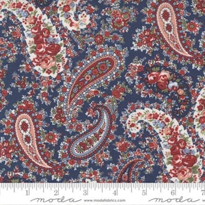 14942-15, Isabella - Nautical Blue, 44"/45" wide, sold by the 1/2 yard, for Moda