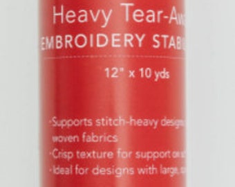 KimberBell Heavy Tear-Away Stabilizer 12" X 10yds