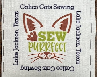 2024 All Texas Shop Hop 4-1/2" Logo block for Calico Cats Sewing