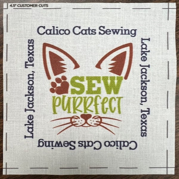 2024 All Texas Shop Hop 4-1/2" Logo block for Calico Cats Sewing