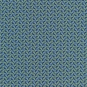 May include: A seamless pattern of repeating blue and green geometric shapes on a dark blue background.