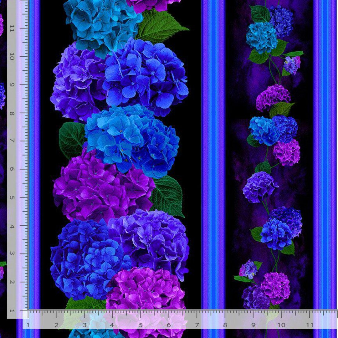 CD3382, Flora Black Border Stripe by Timeless Treasures, Sold by the 1/ ...