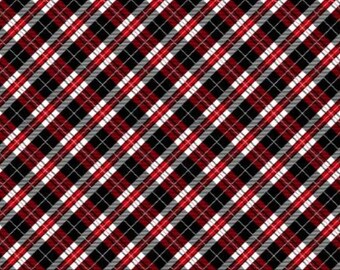 CD1368-RED, Red Holiday Small Bias Plaid, 44"/45" wide, sold by the 1/2 yard