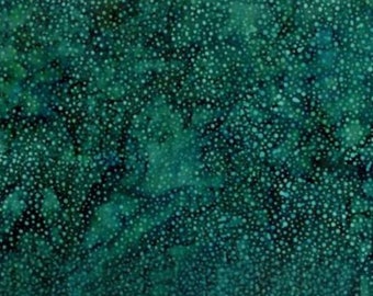 885H-309, Viridian Bali Dots - Batik, 110 cm breit, Meterware, für Hoffman