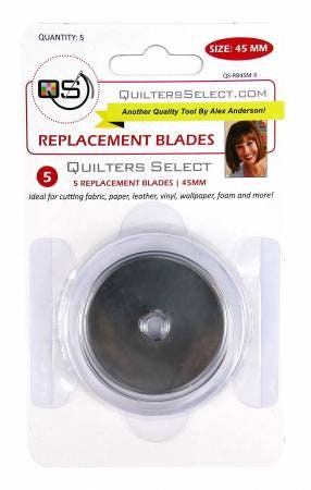 QS-RB45M-5, 5 Pack Quilter's Select 45 mm rotary cutter blades