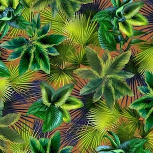 1649-29769-A, Jurassic Journey - Palm Leaves, 44&quot;/45&quot; wide, sold by the 1/2 yard, by QT Fabrics
