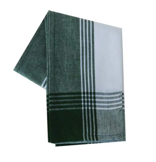 Dunroven House Mcleod Towel - Green and White