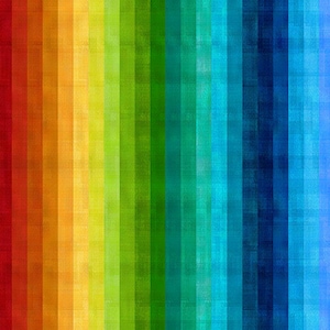 May include: An abstract design with vertical stripes in a rainbow of colours. The image transitions from pink to red, orange, yellow, green, blue, and purple, creating a visually striking and colourful pattern.