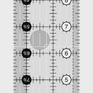 May include: A clear rectangular quilting ruler featuring black grid lines, inch markings, and 30, 45, and 60-degree angle lines. The ruler displays the Creative Grids logo, the text CGR212, and Designed by Rachel Cross, with numbers printed in circles.