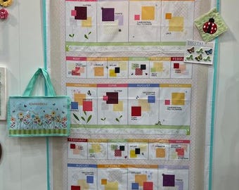 2025 Kimberbell DDE (Digital Dealer Exclusives) Wallflower Mystery Quilt, monthly designs PLUS full fabric kit