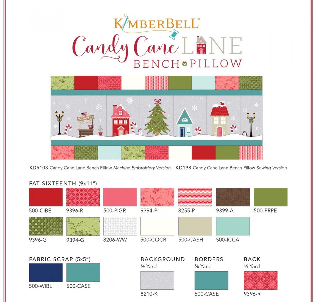 Kimberbell Candy Cane Lane FABRIC Kit Etsy