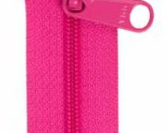 ZIP30-252, Handbag Zipper - 30" - Double-Slide - Raspberry